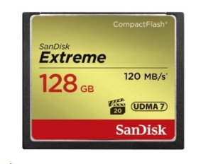 SanDisk Compact Flash Card 128GB Extreme (R:120/W:85 MB/s UDMA7)