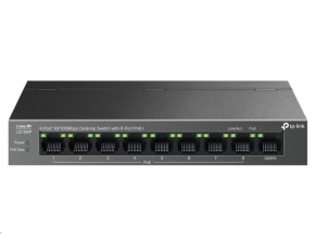 TP-Link LiteWave switch LS109P (9x100Mb/s, 8xPoE+, 63W, fanless)