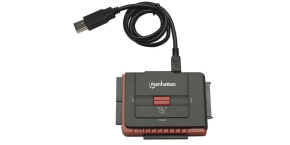 MANHATTAN adaptér z USB na SATA/IDE (3-in-1 with One-Touch Backup)