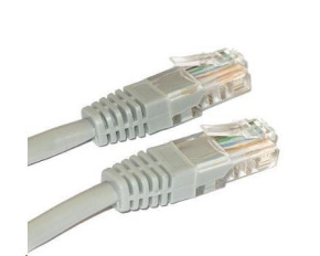 XtendLan patch kabel Cat6, UTP - 1m, šedý (prodej po 10 ks)