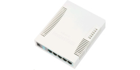 MikroTik RouterBOARD RB260GS (CSS106-5G-1S), Taifatech TF470 CPU, výkonný nastavitelný switch, 5x LAN, 1xSFP slot