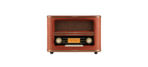 Orava RR-55 retro rádio, LCD displej, 2x2,5W, Bluetooth, výstup na sluchátka, USB, AUX vstup, FM rádio, Anténa