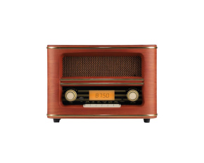 Orava RR-55 retro rádio, LCD displej, 2x2,5W, Bluetooth, výstup na sluchátka, USB, AUX vstup, FM rádio, Anténa