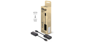 Club3D Adaptér aktivní USB 3.1 typ C na VGA (M/F), 15cm