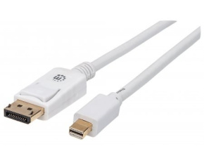 MANHATTAN kabel Mini DisplayPort Male to DisplayPort Male, 2m, White