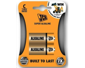 JCB SUPER alkalická baterie LR14, blistr 2 ks