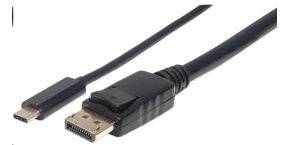 Manhattan kabel USB-C na DisplayPort, 1m, černá