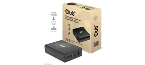 Club3D cestovní nabíječka 132W GAN technologie, 4xUSB-A a USB-C, PD 3.0 Support