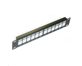 10" Patch panel XtendLan 12port, UTP, Cat6, krone, černý