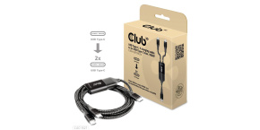 Club3D nabíjecí kabel USB Type-C, Y charging cable to 2x USB Type-C max. 100W, 1.83m/6ft M/M