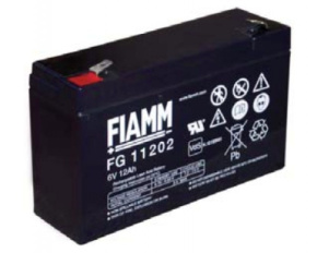 Baterie - Fiamm FG11202 (6V/12,0Ah - Faston 250), životnost 5let