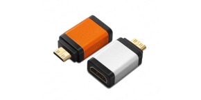 PremiumCord adaptér HDMI A - mini HDMI C (F/M), oranžová