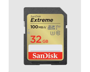 SanDisk SDHC karta 32GB Extreme (100 MB/s Class 10, UHS-I U3 V30)