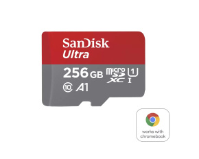 SanDisk MicroSDXC karta 256GB Ultra pro Chromebook (R:160/W:260 MB/s, UHS I, C10, A1)