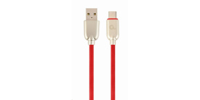 GEMBIRD Kabel USB-A na USB-C kabel (AM/CM), 2m, pogumovaný, červený, blister