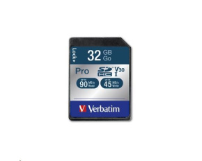 VERBATIM SDHC karta 32GB Pro, U3, V30