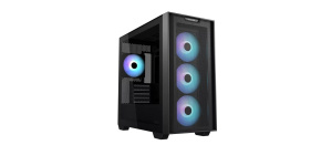 ASUS case A21 PLUS, Mini Tower, průhledná bočnice, 4x 120mm ARGB Fan, černá