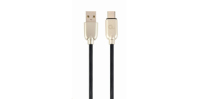 GEMBIRD Kabel USB-A na USB-C kabel (AM/CM), 2m, pogumovaný, černý, blister