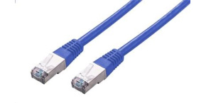 C-TECH kabel patchcord Cat5e, FTP, modrý, 0,25m