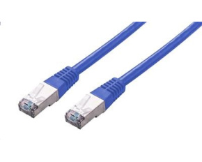 C-TECH kabel patchcord Cat5e, FTP, modrý, 0,25m