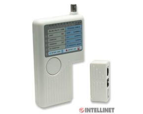 Intellinet Cable Tester, 4-in-1, RJ11, RJ45, USB and BNC