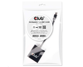 Club3D Adaptér aktivní mini DisplayPort 1.2 na HDMI 2.0 4K60Hz UHD, (M/F), 20cm