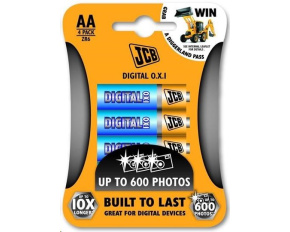 JCB OXI DIGITAL alkalická baterie LR06, blistr 4 ks