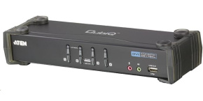 ATEN 4-port DVI KVMP USB, 2port USB HUB, audio, 1.2m kabely