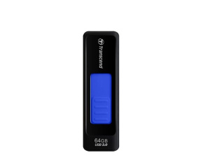 TRANSCEND Flash Disk 64GB JetFlash®760, USB 3.0 (R:80/W:25 MB/s) černá/tmavě modrá