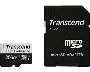 TRANSCEND MicroSDXC karta 256GB 350V, High Endurance