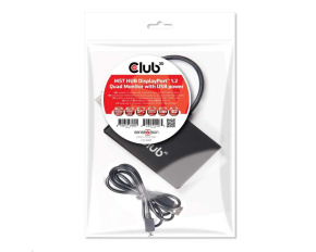 Club3D Video hub MST (Multi Stream Transport) DisplayPort na 4x DisplayPort, USB napájení