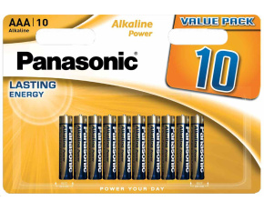 PANASONIC Alkalické baterie Alkaline Power LR03APB/10BW AAA 1,5V (Blistr 10ks)