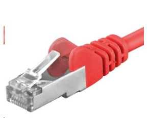 PREMIUMCORD Patch kabel CAT6a S-FTP, RJ45-RJ45, AWG 26/7 5m červená