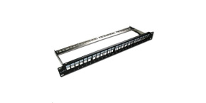 19" modulární stíněný patch panel XtendLan 24port, černý