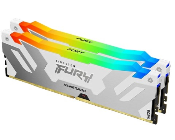 KINGSTON DIMM DDR5 32GB (Kit of 2) 6400MT/s CL32 FURY Renegade Bílá RGB XMP