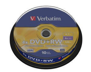 VERBATIM DVD+RW(10-Pack)Spindle4x/DLP/4.7GB