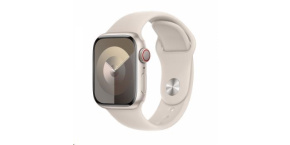 APPLE Watch Series 9 GPS + Cellular 41mm Starlight Aluminium Case with Starlight Sport Band - S/M