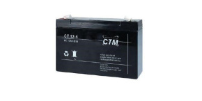 Baterie - CTM CT 6-12 (6V/12Ah - Faston 187), životnost 5let