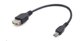 GEMBIRD Kabel USB 2.0 A-Micro B, OTG, 15cm (F/M, pro tablety a smartphone)