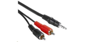 PREMIUMCORD Kabel audio 3,5mm Jack - 2x Cinch 2m (M/M, stereo)