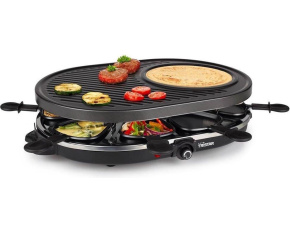 Tristar RA-2731 raclette grill, 1400 W, 5in1, pro 8 lidí, černý