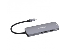 VERBATIM Hub USB-C Pro Multiport 8 Port, 3x USB 3.2, 1x USB-C, 2xHDMI, microSD/SD, šedá