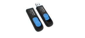 ADATA Flash Disk 256GB UV128, USB 3.1 Dash Drive (R:90/W:40 MB/s) černá/modrá