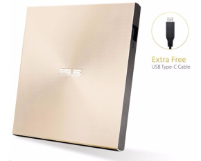 ASUS DVD ZenDrive SDRW-08U9M-U GOLD, External Slim DVD-RW, USB Type-C/Type-A, M-DISC