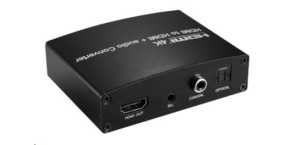 PREMIUMCORD HDMI 4K Audio extraktor s oddělením audia na stereo jack, SPDIF Toslink, RCA