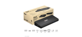 Club3D Dokovací stanice USB 3.2 typ C (5xUSB/USB-C/3xHDMI/2xDP/Ethernet/Audio) s Universal Triple 4K napájecím adaptérem