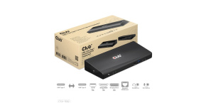 Club3D Dokovací stanice USB 3.2 typ C (5xUSB/USB-C/3xHDMI/2xDP/Ethernet/Audio) s Universal Triple 4K napájecím adaptérem