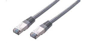 C-TECH kabel patchcord Cat5e, FTP, šedý, 3m