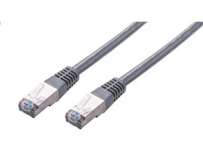 C-TECH kabel patchcord Cat5e, FTP, šedý, 3m