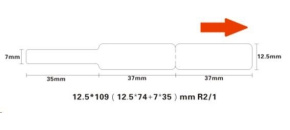 Niimbot štítky na kabely RXL 12,5x109mm 65ks White pro D11 a D110